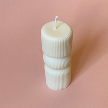 Load image into Gallery viewer, Ribbed Sculptural Candle, small