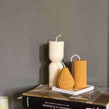 Load image into Gallery viewer, Ribbed Column Candle, Toffee
