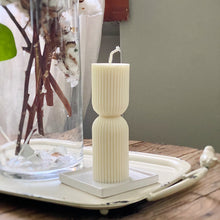 Load image into Gallery viewer, Ribbed Hourglass Candle
