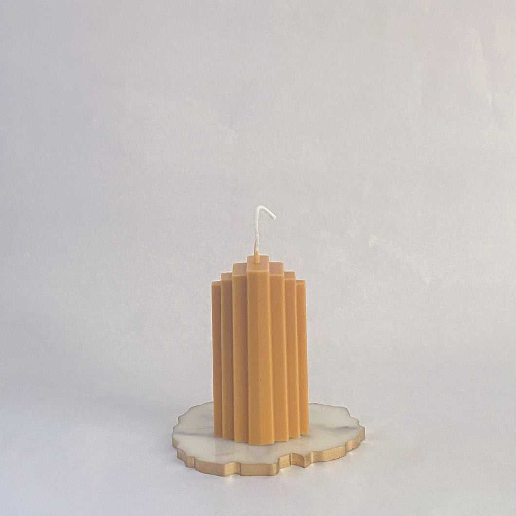Staggered Pillar Candle, Toffee