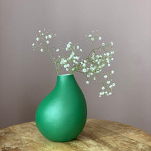 Load image into Gallery viewer, Handmade Bone China Vase, Emerald Green
