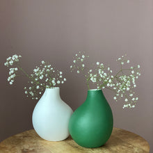 Load image into Gallery viewer, Handmade Bone China Vase, Emerald Green
