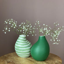 Load image into Gallery viewer, Handmade Bone China Vase, Emerald Green
